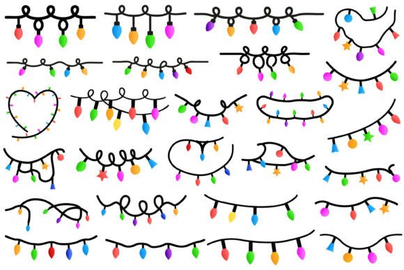 Christmas Lights SVG & PNG Bundle