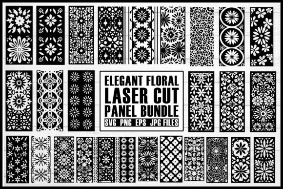 Elegant Floral Laser Cut Panel Bundle