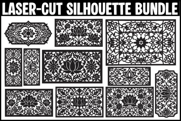Elegant Laser Cut Ornamental Silhouette: Elevating Modern Craft with Precision Design