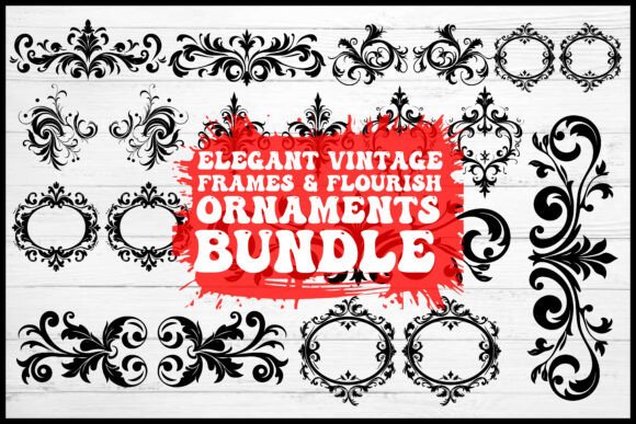 Elegant Vintage Frames Flourish Ornaments: A Designer's Guide
