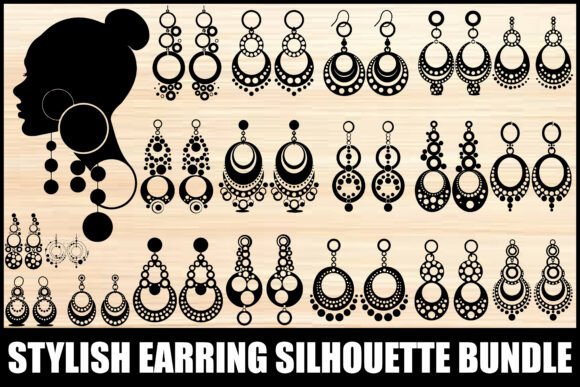 Elevate Your Creative Projects with the Stylish Earring Silhouette Bundle