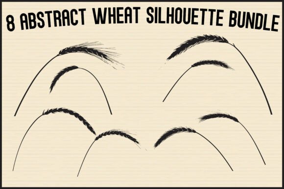 Elevate Your Rustic Designs with the Abstract Wheat Silhouette Bundle