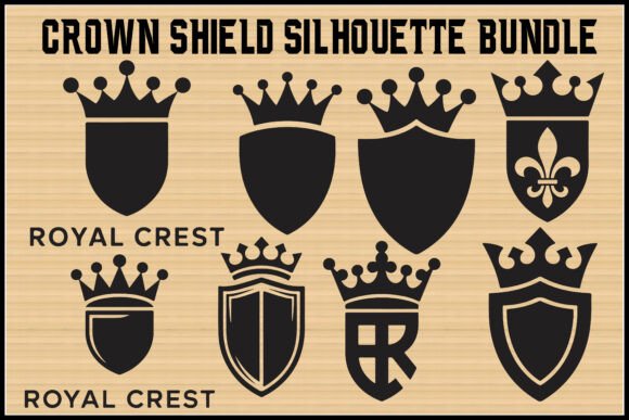 Elevating Brand Identity with the Royal Crown Shield Emblem Bundle