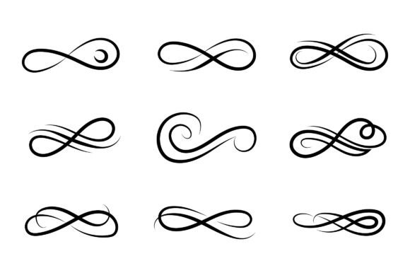 Elevating Visual Identity with the Elegant Swirl Line Art Vector Set