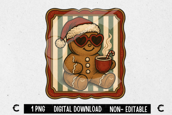 Embracing Nostalgia: The Vintage Christmas Gingerbread Man Frame for Modern Digital Design