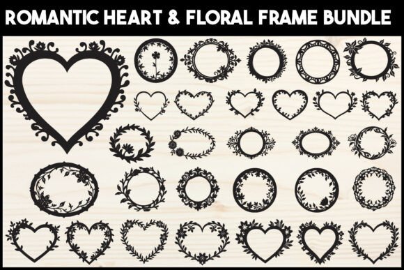 Enhance Your Creative Projects with the Romantic Heart and Floral SVG Bundle