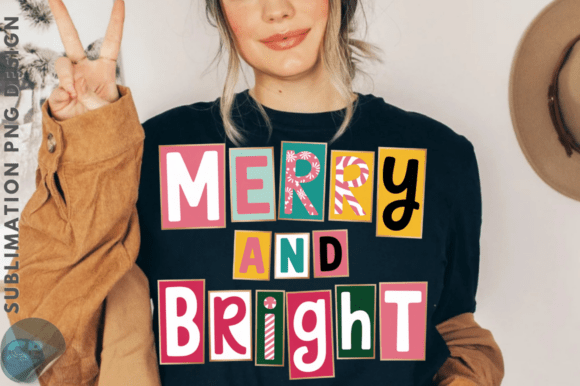 Enhancing Holiday Designs with Glitter Merry and Bright Doodles PNG Assets