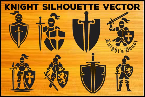 Integrating the Medieval Knight Silhouette Vector Bundle into Professional Design Workflows