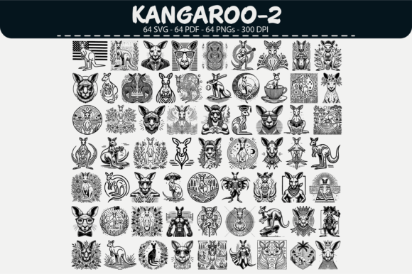 Kangaroo Vector Clipart – 64 Designs: A Comprehensive Guide for Creators