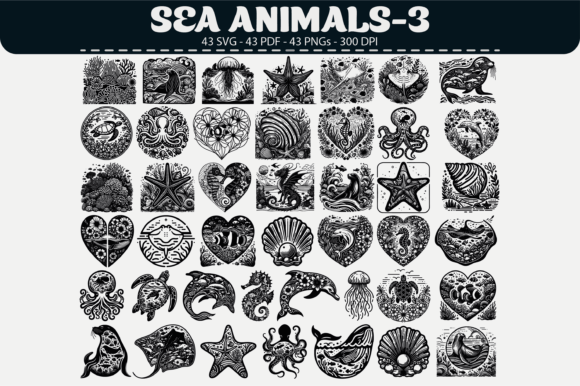 Marine Creatures Clipart – 43 Designs: A Practical Guide for Creators and Small Business Owners