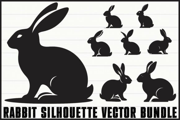 Mastering Easter and Wildlife Designs with the Easter Bunny Silhouette Vector Pack