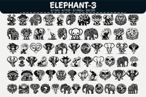 Mastering Elephant Vector Clipart – 67 Designs for Professional Results