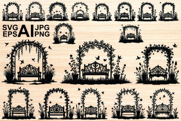 Mastering the Art of Outdoor Design with Silhouette Park Bench Silhouette Vector Graphics
