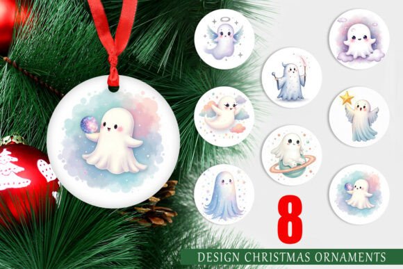 Ornament Celestial Ghosts: Elevating Holiday Decor with Printable Art
