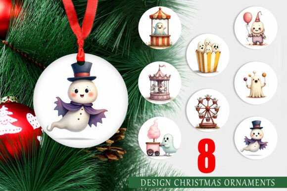 Ornament Ghost Carnival Toys: Elevating Holiday Decor with Printable Digital Designs