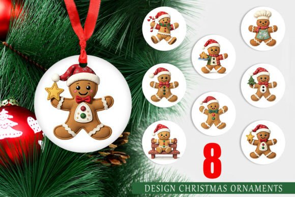 Ornament Patchwork Gingerbread: Elevating Holiday Decor with High-Resolution Digital Design