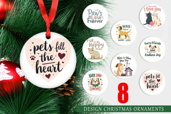 Ornament Pet Love Quotes: Festive Designs