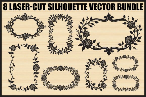 Vintage Floral Frame Vector Pack