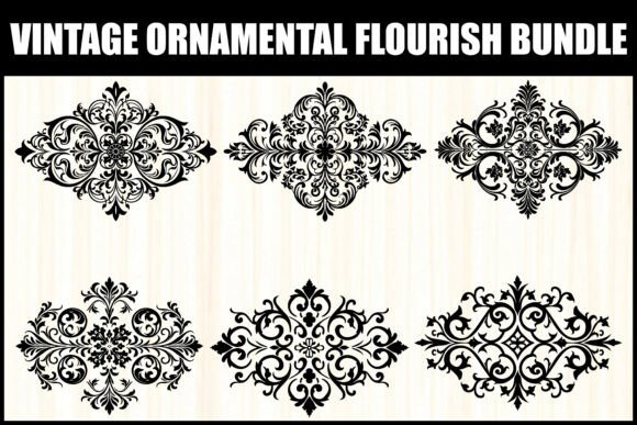 Vintage Ornamental Flourish Bundle: Elevate Your Designs with Timeless Elegance