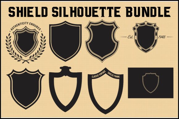 Vintage Shield Silhouette Bundle: Integrating Premium Vector Assets into Professional Design Workflows