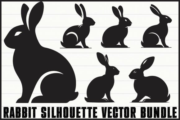 Wild Rabbit Animal Shadow Illustrations: Elevating Your Creative Projects with Premium Silhouette Vectors